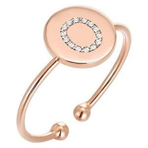 14K Gold Plated Initial O Letter Stackable Rings for Women | Fashion Rings